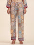 Shivani Girdhar in Samma Chikankari Co-ord Set in Polysilk for Women- Orange multicolour Print
